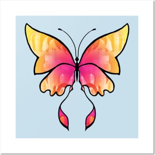 Fiery Butterfly Posters and Art